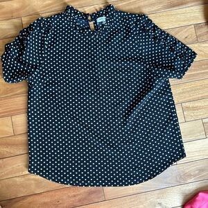 Black and white polka dots Monteau Blaise. Size large. Like new